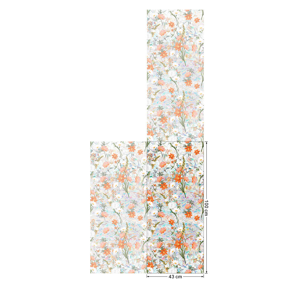 140g Weight Glass paster Home Textiles & Decor Type PVC Material Leaf Pattern Casual, Pastoral Style Casual Pastoral Leaf PVC Glass Paster Wall Art 83