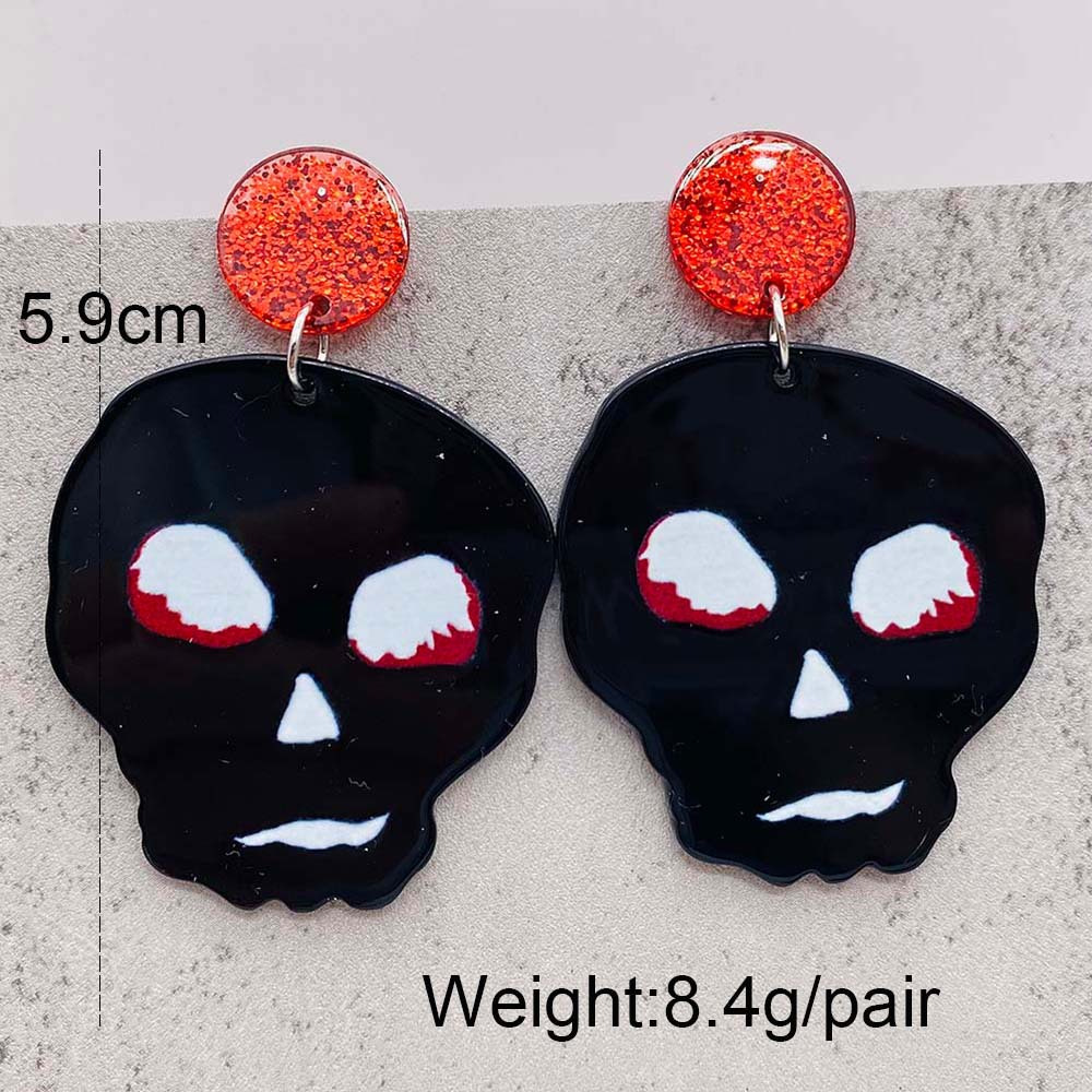 Drop Earrings Classification 1 Pair Quantity Party Occasion 1 Pair Cartoon Style Cute Pumpkin Arylic Drop Earrings