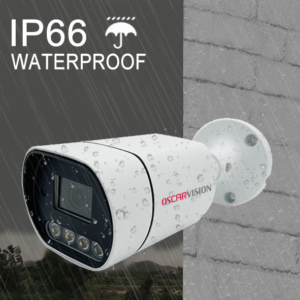 High-definition POE network surveillance device with full-color night vision and recording, commercial outdoor waterproof metal housing camera