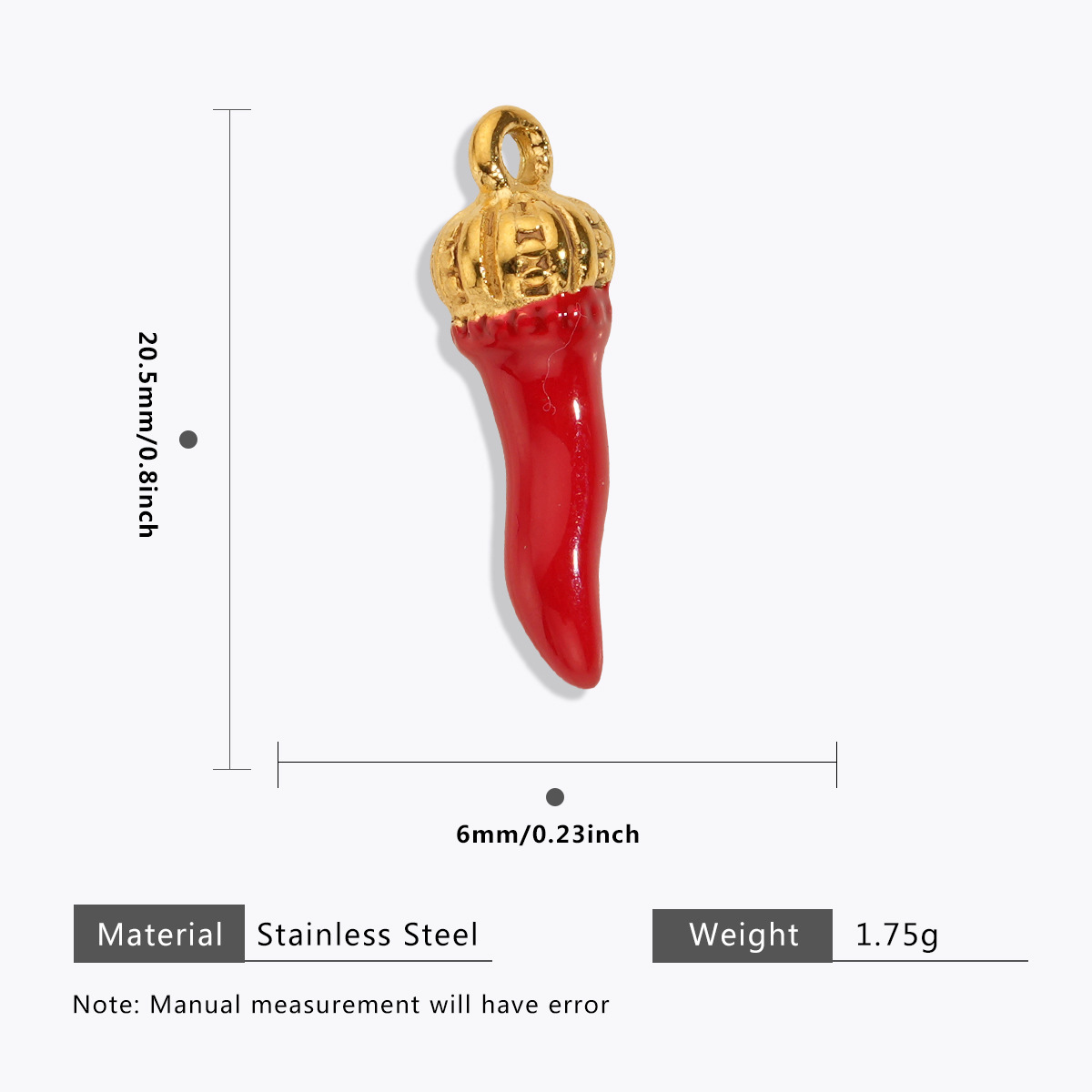 125g Weight Pendant Jewelry Making Type 11 * 15mm, 16*18.5mm, 6*20.5mm Jewelry Making Size Zircon Inlay Material DIY Jewelry Accessories Classification 1 Piece Quantity 304 Stainless Steel Material Rainbow, Cherry, Strawberry, Snails, chili Pattern All Seasons Season Polished Finish Enamel, Inlay Design Sweet Style 1 Piece 11 * 15mm 16*18.5mm 6*20.5mm 304 Stainless Steel Zircon Rainbow Cherry Strawberry Polished Pendant DIY Jewelry Accessories 4