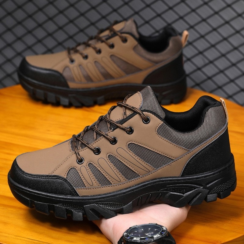 Casual Sports Breathable Hiking Shoes, Work Shoes, Outdoor New Spring and Autumn Lightweight Thick-Soled Large Size Men's Shoes for Hiking Cross-Border
