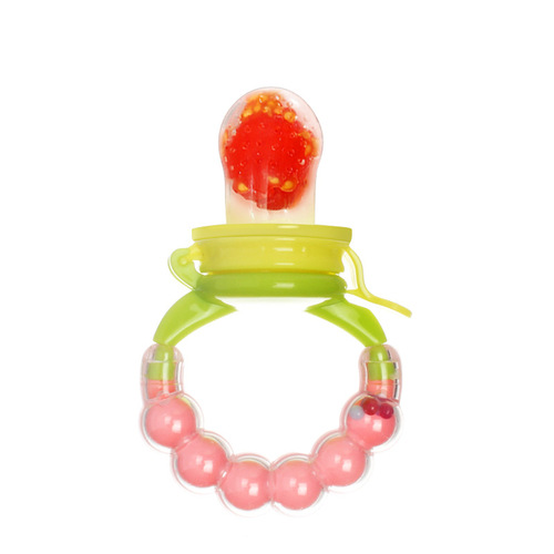 Baby bite bag baby fruit food supplement baby bite bag teether molar stick to push to eat juice, puree, fruit and vegetable snack