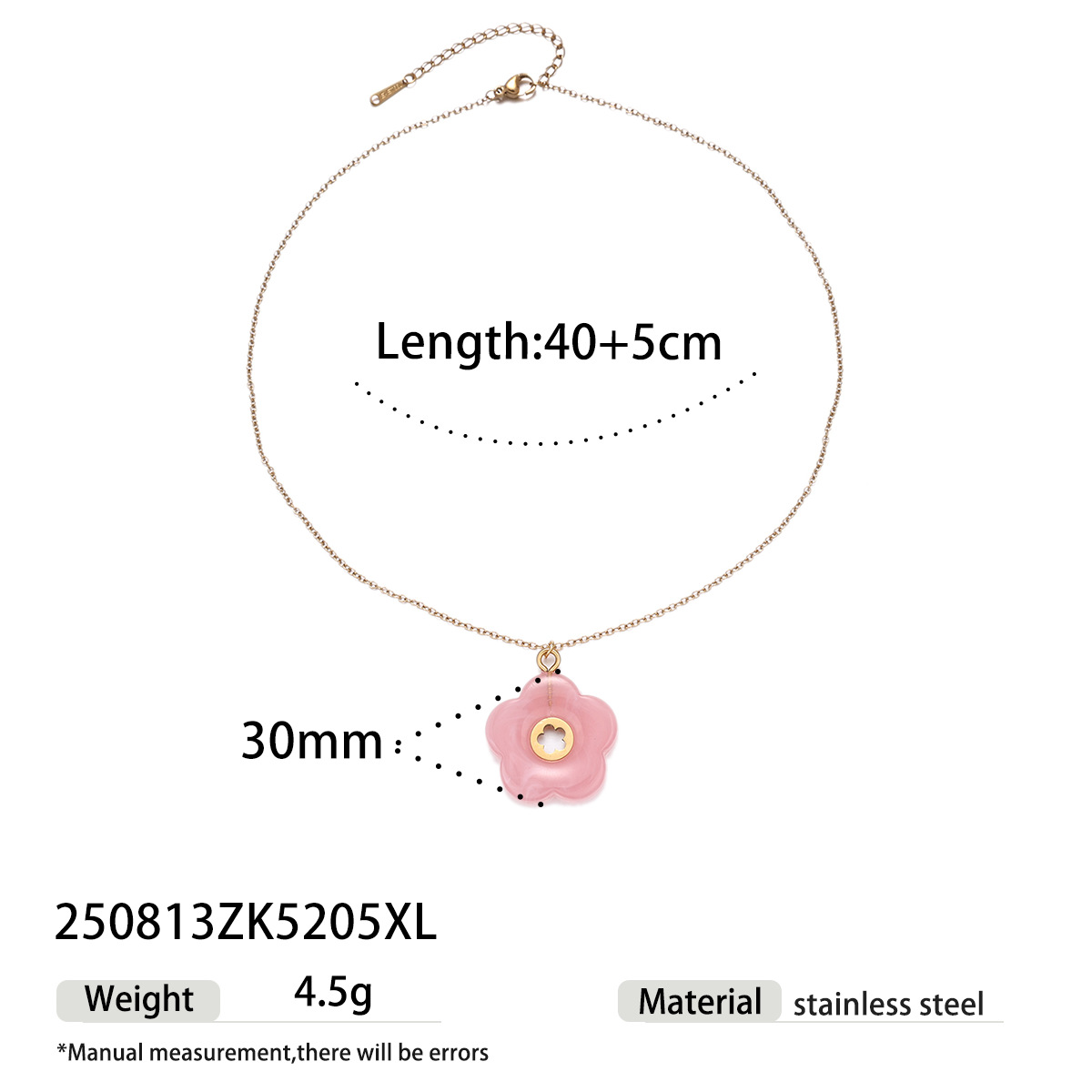 Collar de flores acrílicas para mujeres no se desvanecen, nicho universal, joyerías de cadena clavícula transfronterizas