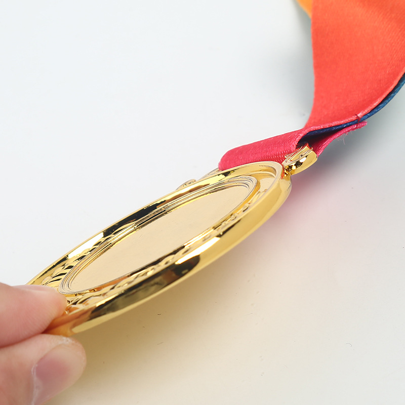 Medalla de metal universal logotipo personalizado maratón eventos de competición listados botones de flores oro plata bronce al por mayor