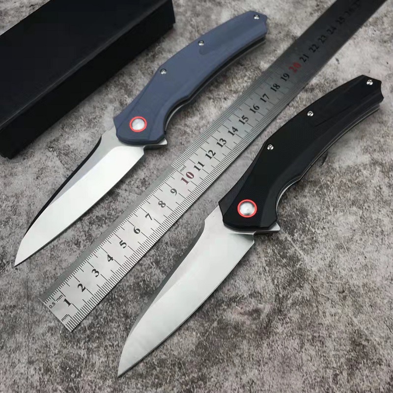 新款黑旗D2钢刃G10柄户外露营随身防身EDC轴承口袋刀折叠刀