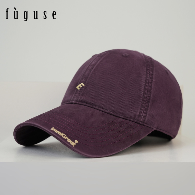 Spring and Summer Oversized Wide-Brim Sunshade Baseball Cap for Men and Women, Korean Style, Simple Design, Large Head Circumference, Face-Slimming Sports Cap
