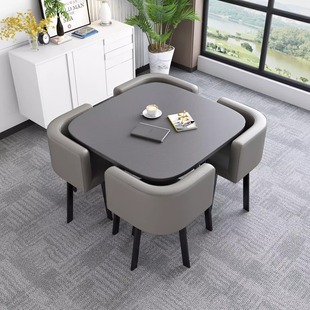 Simple reception table and chair combination negotiation table store reception table and chair office one table four chairs small round table square dining table