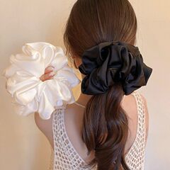 バレエスタイルプリーツレース二層サテンヘアゴムファッションボールヘアロープ女性のヘアゴムバンドヘアアクセサリー