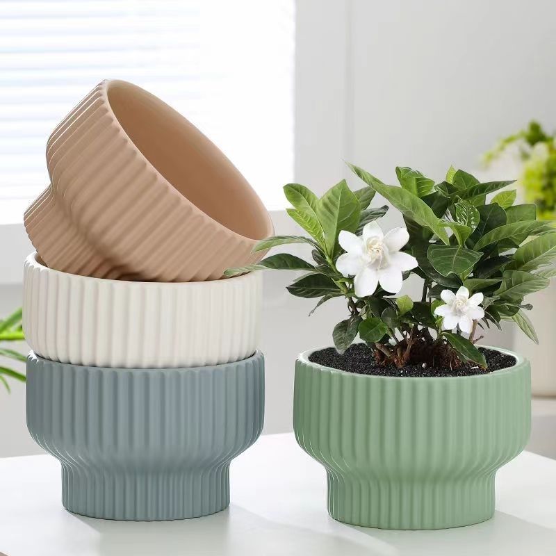 Brand durable high quality matte plastic flowerpot for home use