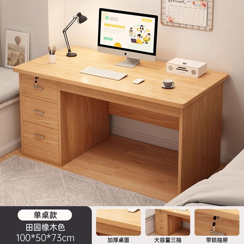 Escritorio de escritorio, escritorio de escritorio, escritorio de estudio de dormitorio, escritorio de trabajo simple con cajón, escritorio de oficina