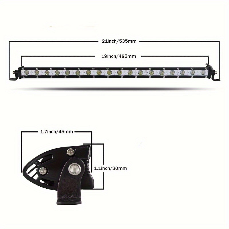 Factory Small Single-Row Ultra-Thin 20-Inch 54-Watt Car Led Light Car Roof Spotlight Strip Light Work Light