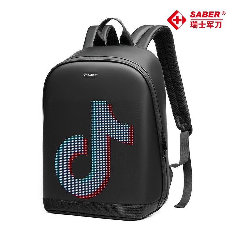 Swiss Army Knife 2024 New Model Backpack Cool Electronic Sa0609 Smart Led Backpack Outdoor Advertising