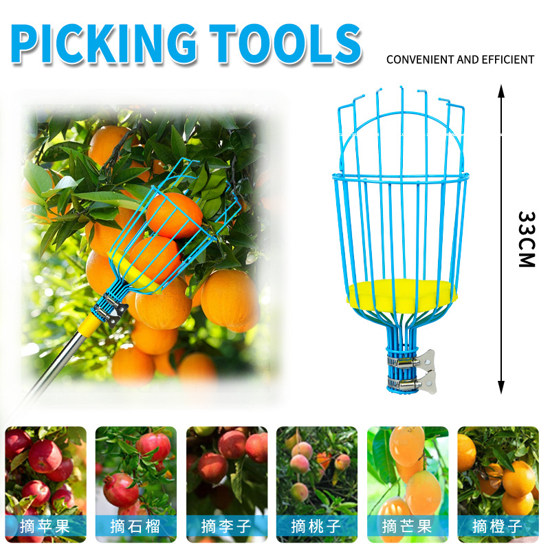 Juego de Recolector Telescópico de Frutas Multifuncional para Cosecha en Altura