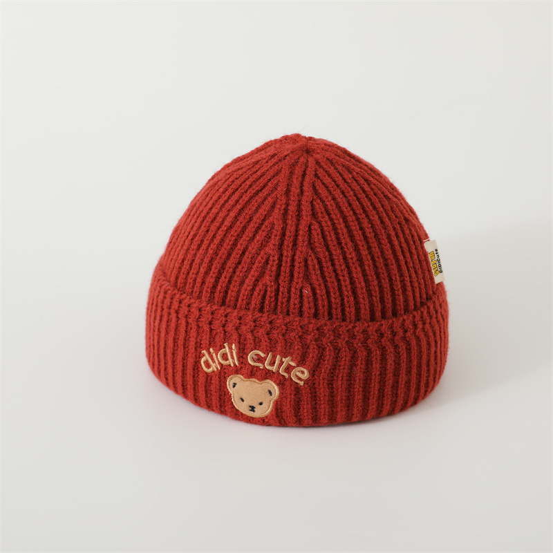 Otoño y invierno gorra de piel de melón extranjera gorra de lana para bebés de un mes pequeño gorra de tejido para bebés