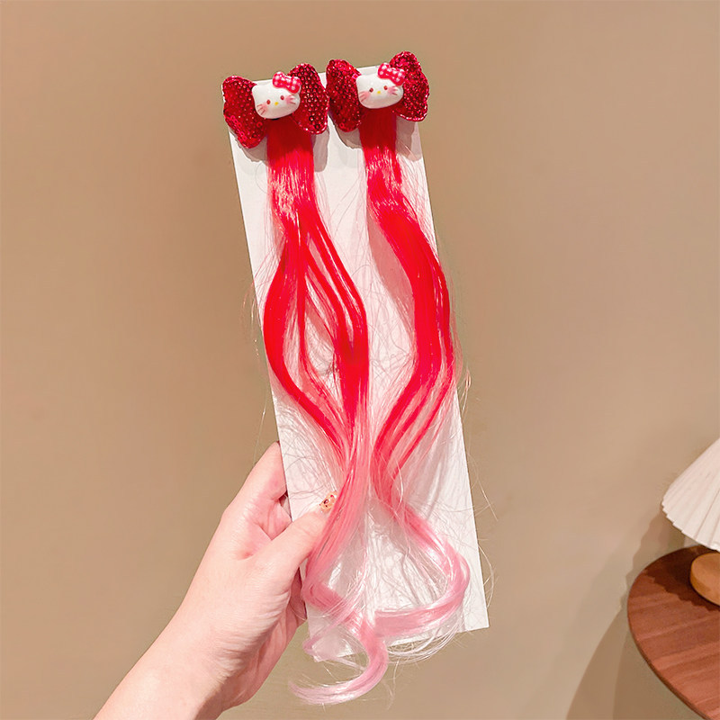 Nuevo clip de peludo para niños, accesorios para el cabello, tocado para niñas, horquilla, horquilla de lazo para bebé, pony, lindo