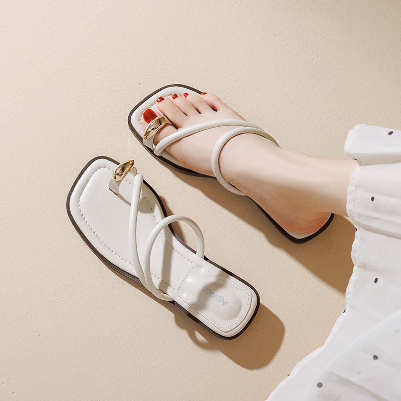 Antiguo león climbing sandalinas para mujeres 2026 nuevo verano plano con falda romana sandalinas de playa