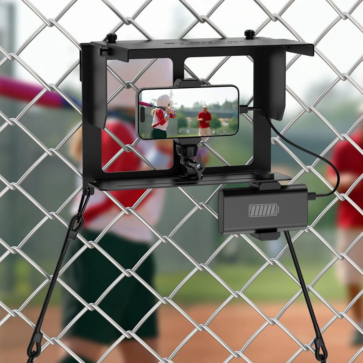 Экшн-камера Amazon, подвесной сетчатый кронштейн для уличной фотографии с регулируемым солнцезащитным козырьком, металлический кронштейн для забора для мобильного телефона