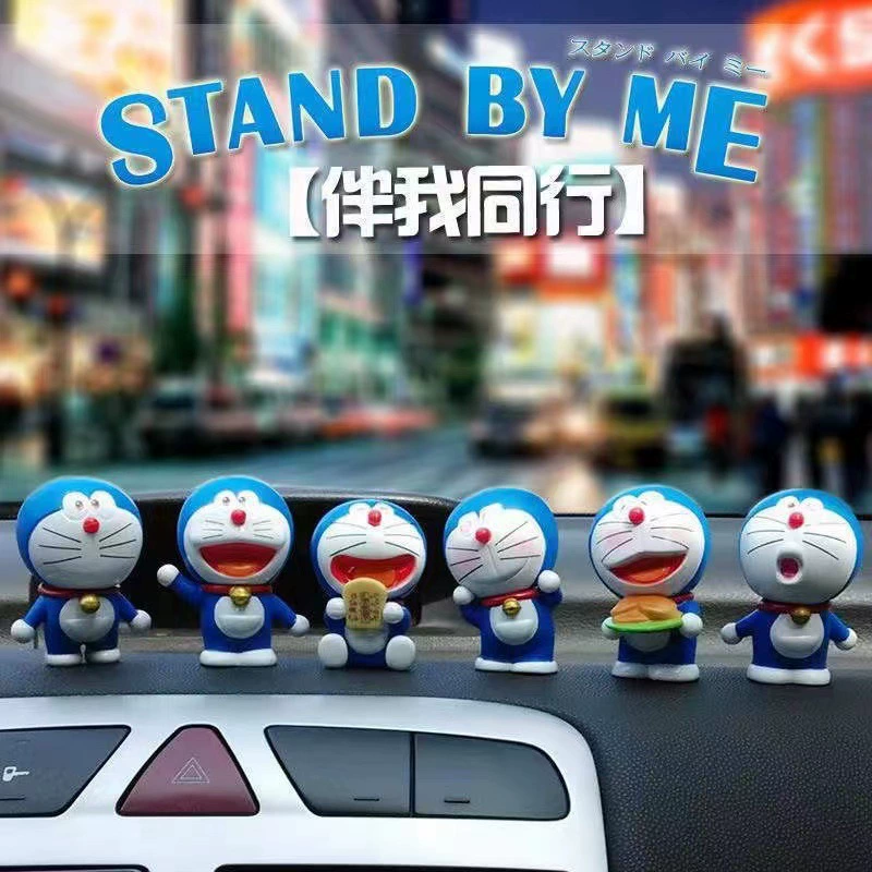 Прямые поставки с завода: новые коллекционные фигурки Дораэмон (версия Q), набор из шести шарнирных моделей из ПВХ, милые.