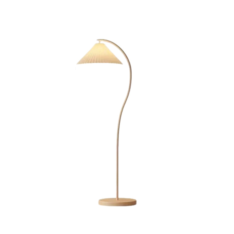 Lámpara de piso retro francesa en forma de S, lámpara vertical de viento crema, sala de estar, dormitorio, lámpara de cabecera, lámpara de escritorio decorativa, lámpara de atmósfera