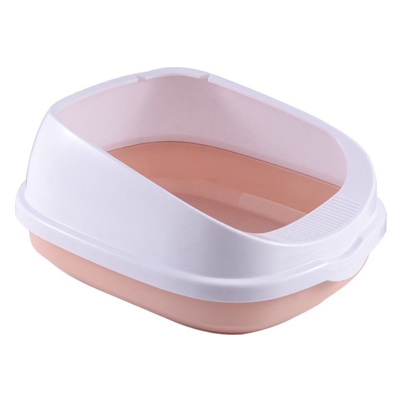 Semi-cerrado caja de arena para gatos de gran tamaño de alta valla a prueba de salpicaduras extraíble lavable gato aseo suministros de limpieza para mascotas en stock al por mayor