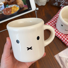 可爱小白兔陶瓷马克杯ins风咖啡杯水杯高颜值卡通家用早餐牛奶杯