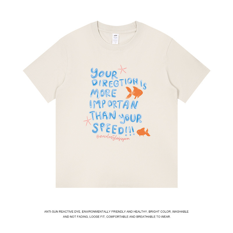 多用途のプリントコットン半袖Tシャツ、男性と女性用、和風の新鮮でカジュアルな夏のデザイン、インス卸売|undefined