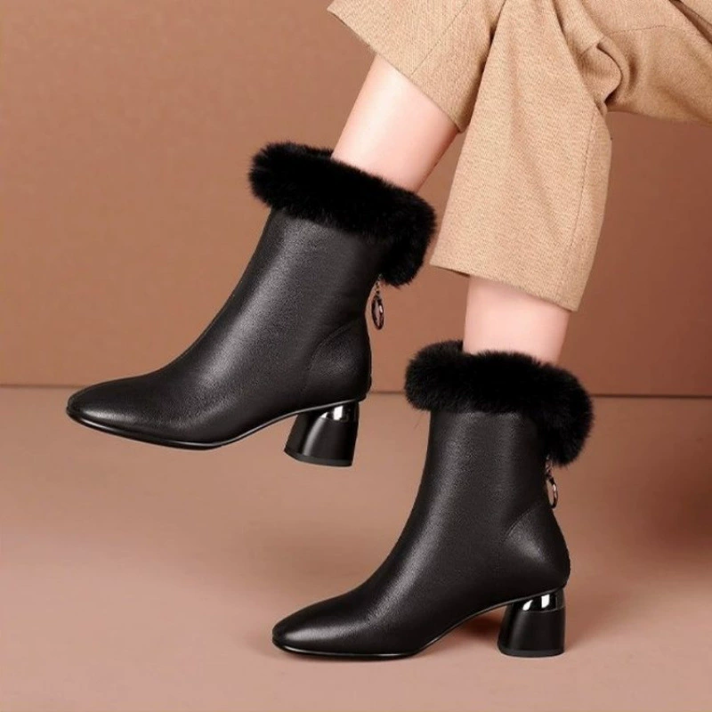 Martens, winter high boots with zipper