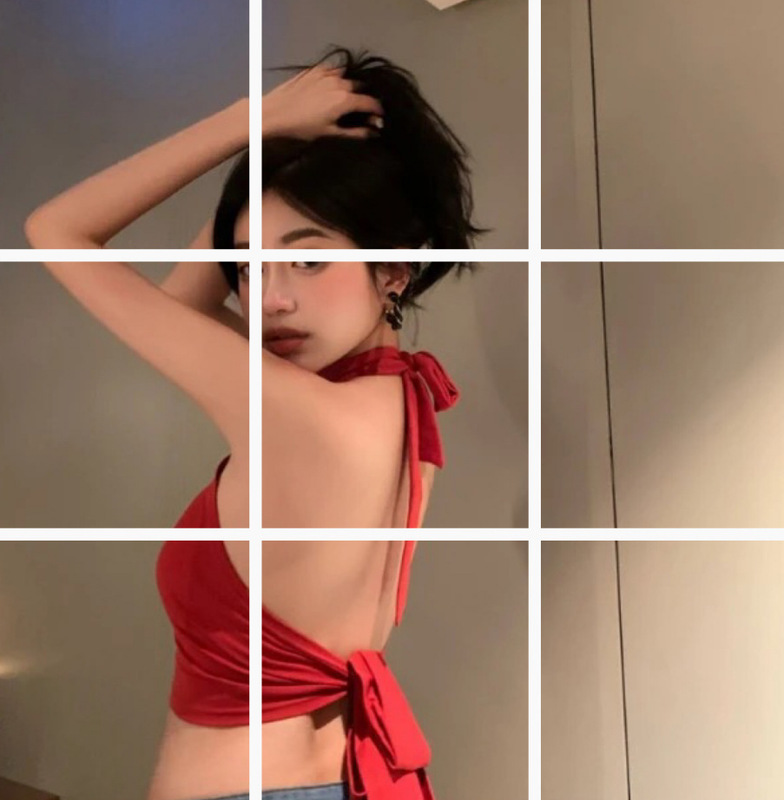 Women's Outer Wear Spice Girls' Strapless Backless Sleeveless Top Summer 8281 Red Strap Vest
