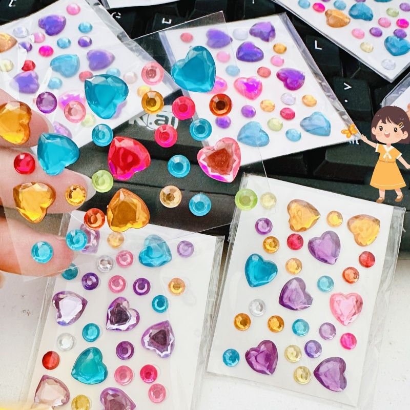 Mini Diamond Sticker Children DIY Cartoon Gem Acrylic Princess Girls 3D Love Bonus Sticker Mini Diamond Sticker Children DIY Cartoon Gem Acrylic Princess Girls 3D Love Bonus Sticker