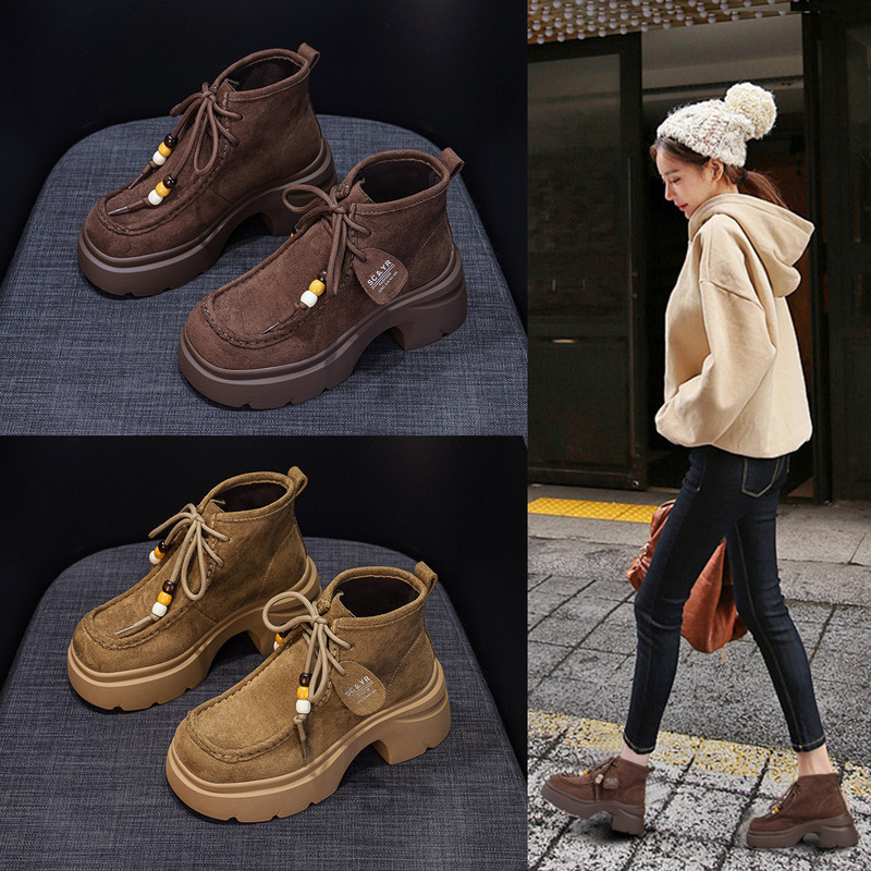 Short Thick-Soled Martin Boots for Women, 2026 Autumn New Fashion Versatile Comfortable Sports Casual Short Boots for Women
