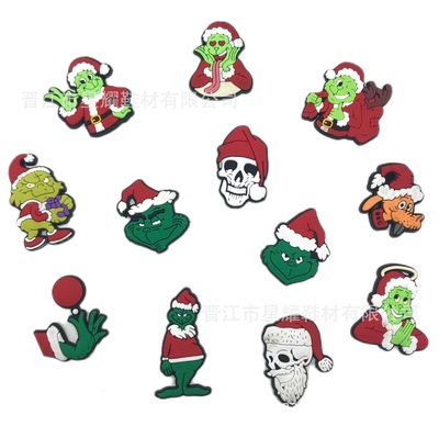 新品洞洞鞋鞋花DIY配饰PVC软胶配件鞋花鞋扣配件跨境