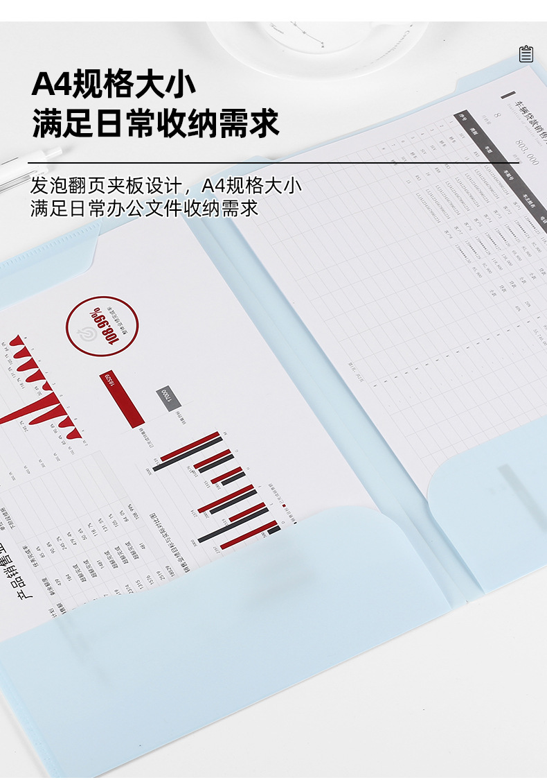 办公用品学习用品折叠扣便携文件套学习资料办公资料试卷现货批发详情3