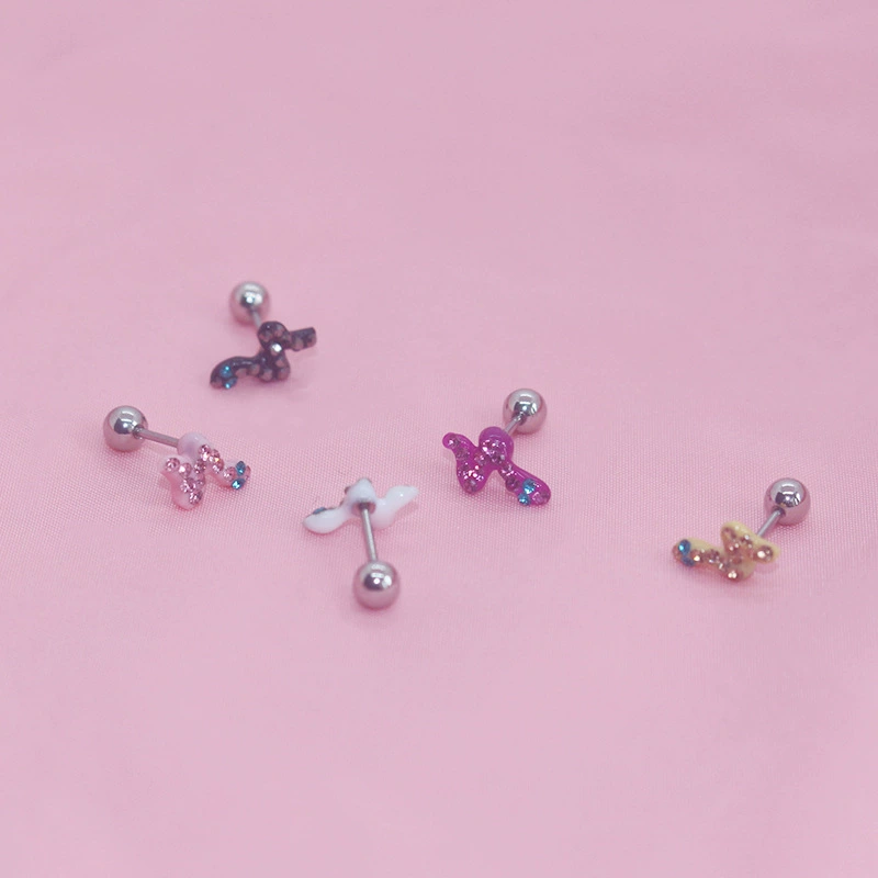 Small design earrings stainless steel