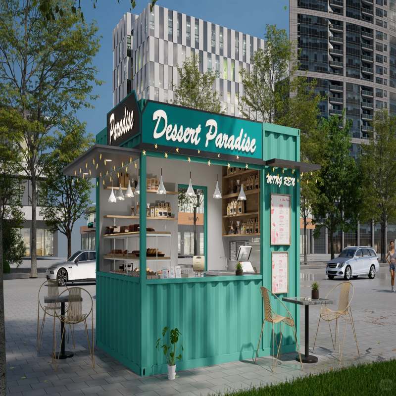 Tienda de contenedores en línea tienda de té de leche personalizada tienda de café quiosco móvil punto escénico mercado nocturno barraca casa móvil