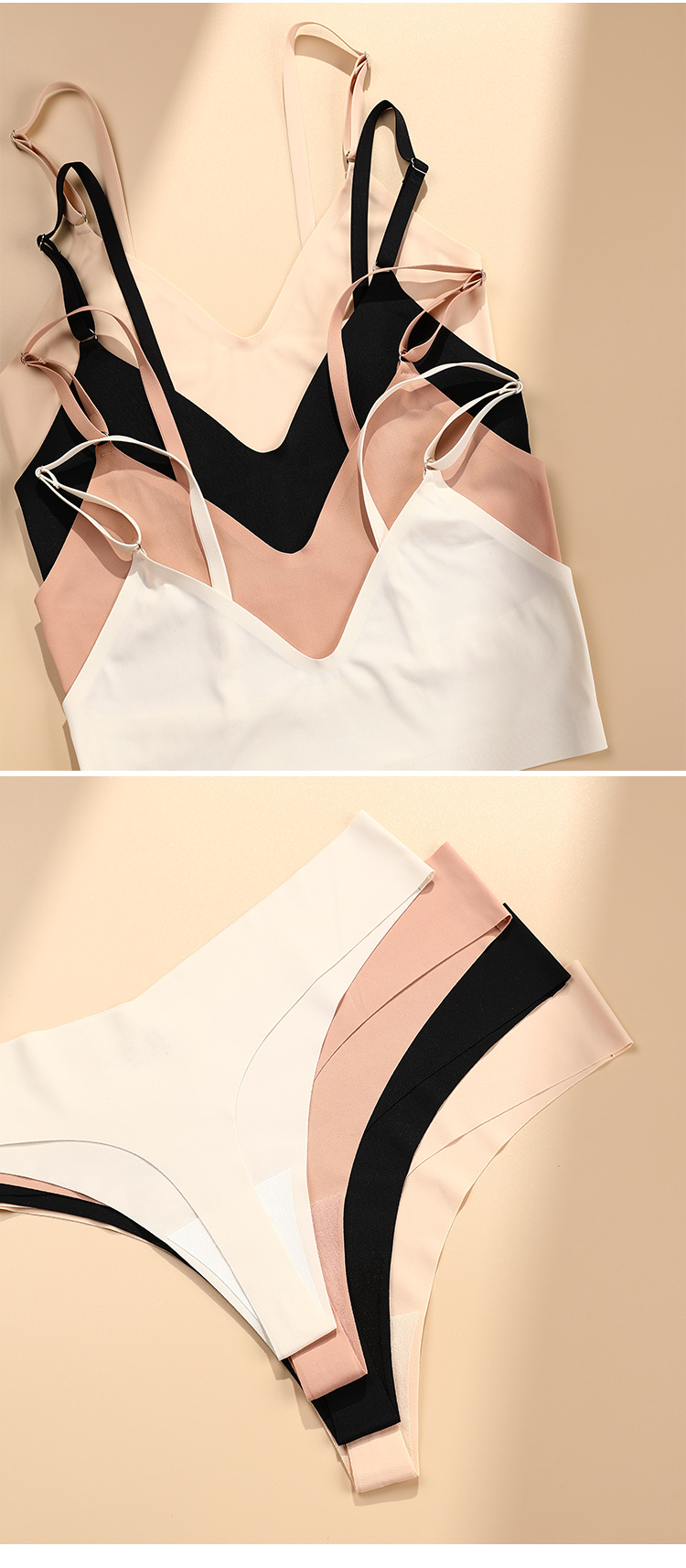 Conjunto de lencería de seda helada 8