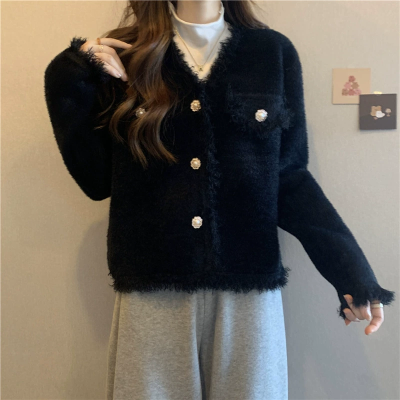 Демисезонный бархатный жакет‑кардиган (Chanel‑style), женский, one‑size, 2024, элегантная отделка