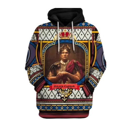 Century Saint Roman Empire Knight Cosplay 3D Pattern Hoodie Men's Casual Pullover Sweatshirt