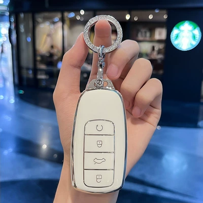 Car key bag: 8Pro Car Buckle Tiggo - type-c-white-key-cover-diamond-ring
