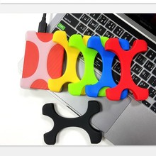 2.5寸移动硬盘硅胶保护套X型套散热防摔硬盘套适用西数希捷等通用