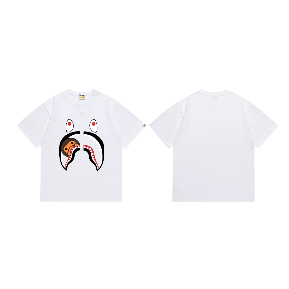 Короткая футболка повседневная с коротким рукавом (BAPE) двойной пряжи унисекс, разноцветная и размеры S–XXL