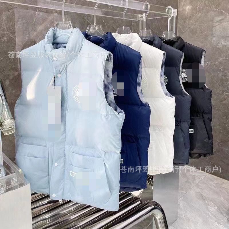 Cross-border foreign trade Canadian Glacier Goose down jacket vest with stand-up collar, warm, stylish, unisex, for autumn and winter Cross-border foreign trade Canadian Glacier Goose down jacket vest with stand-up collar, warm, stylish, unisex, for autumn and winter
