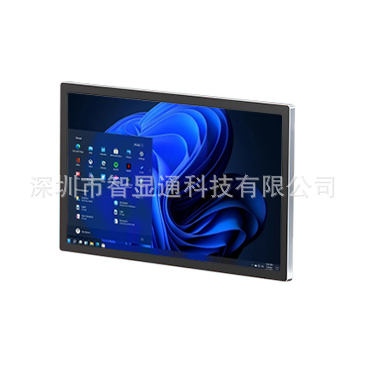 23.8寸银色挂式windows一体机深圳厂家可定款高清楼宇壁挂一体机