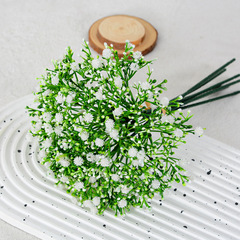 仿真滿天星 軟膠新娘把束手捧花 攝影道具拍攝花假花 廠家批發