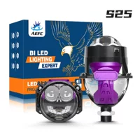 S25 новая 2.5inch бифокальная линза с двойным прямым лучом лазерного эффекта, автомобильная светодиодная фара, супер яркий дальний и ближний свет 12 В