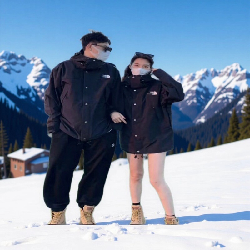 Putian 1990 Windbreaker American Version Outdoor Windproof and Waterproof Hooded Jacket Unisex Tnf North Face Mountaineering Clothing