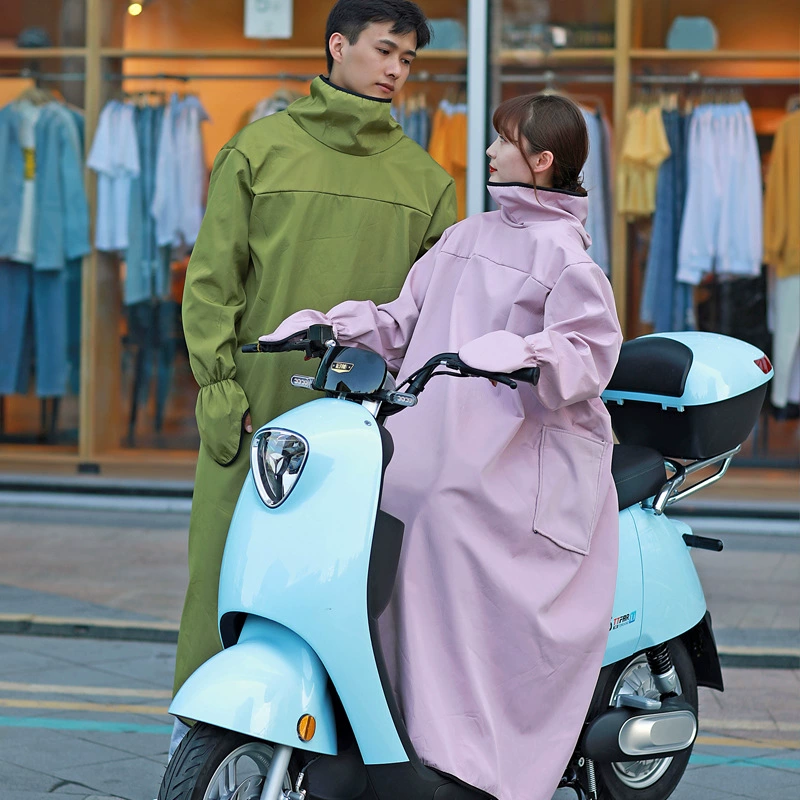 [Плюс бархатная передняя и задняя одежда] электромобиль блокирует ветровку зимой