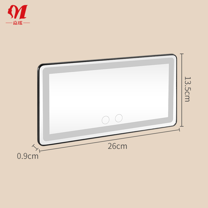 Un lote de espejo de maquillaje de coche led con luz recargable ins luz de relleno visera de coche espejo de belleza luminoso