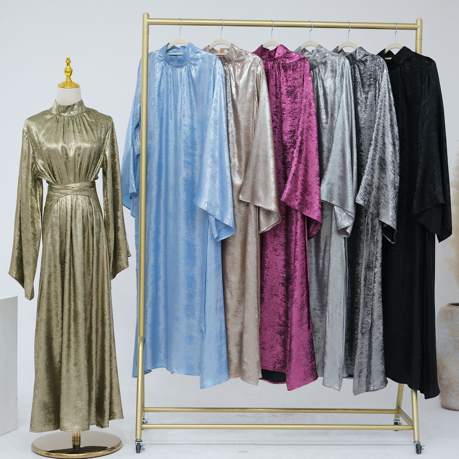 Women's Clothing fashion stitching Dubai Türkiye elegant dress _voghion.com