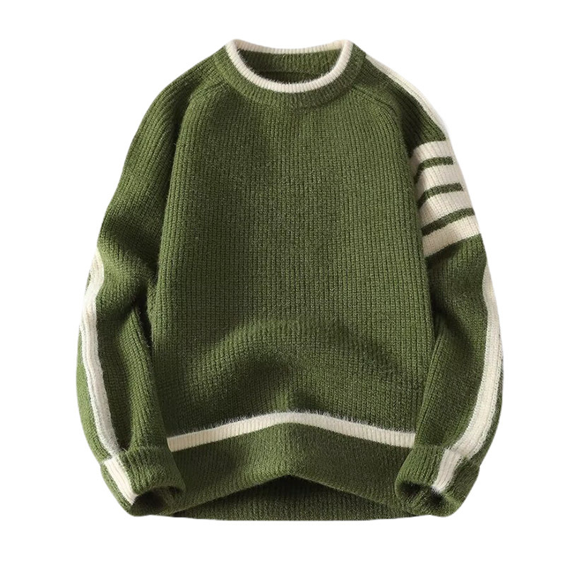 Explosiones transfronterizas de tamaño europeo de cuatro barras a rayas camiseta de punto suéter hombre alto nivel TB fábrica de negocios al por mayor