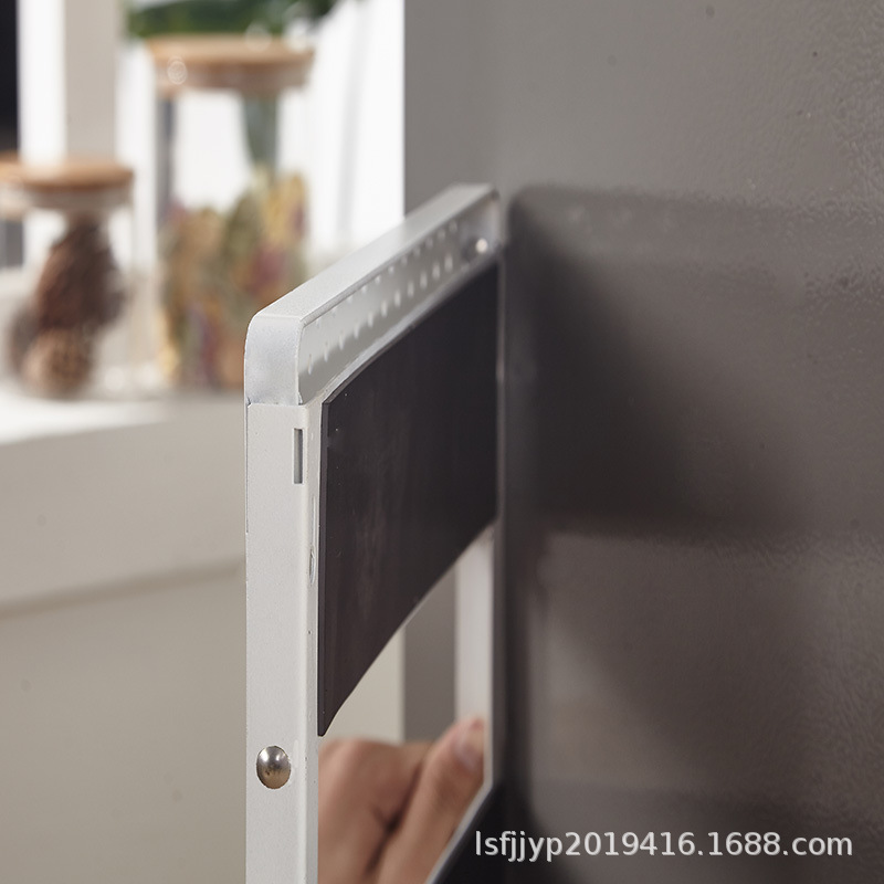 Refrigerador plegable personalizado colgante lateral de cocina multifuncional almacenamiento de especias estante de imán doméstico con gancho estante